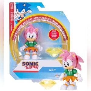 Sonic the Hedgehog Classic Amy with Chaos Emerald 4" Figure  New in Box